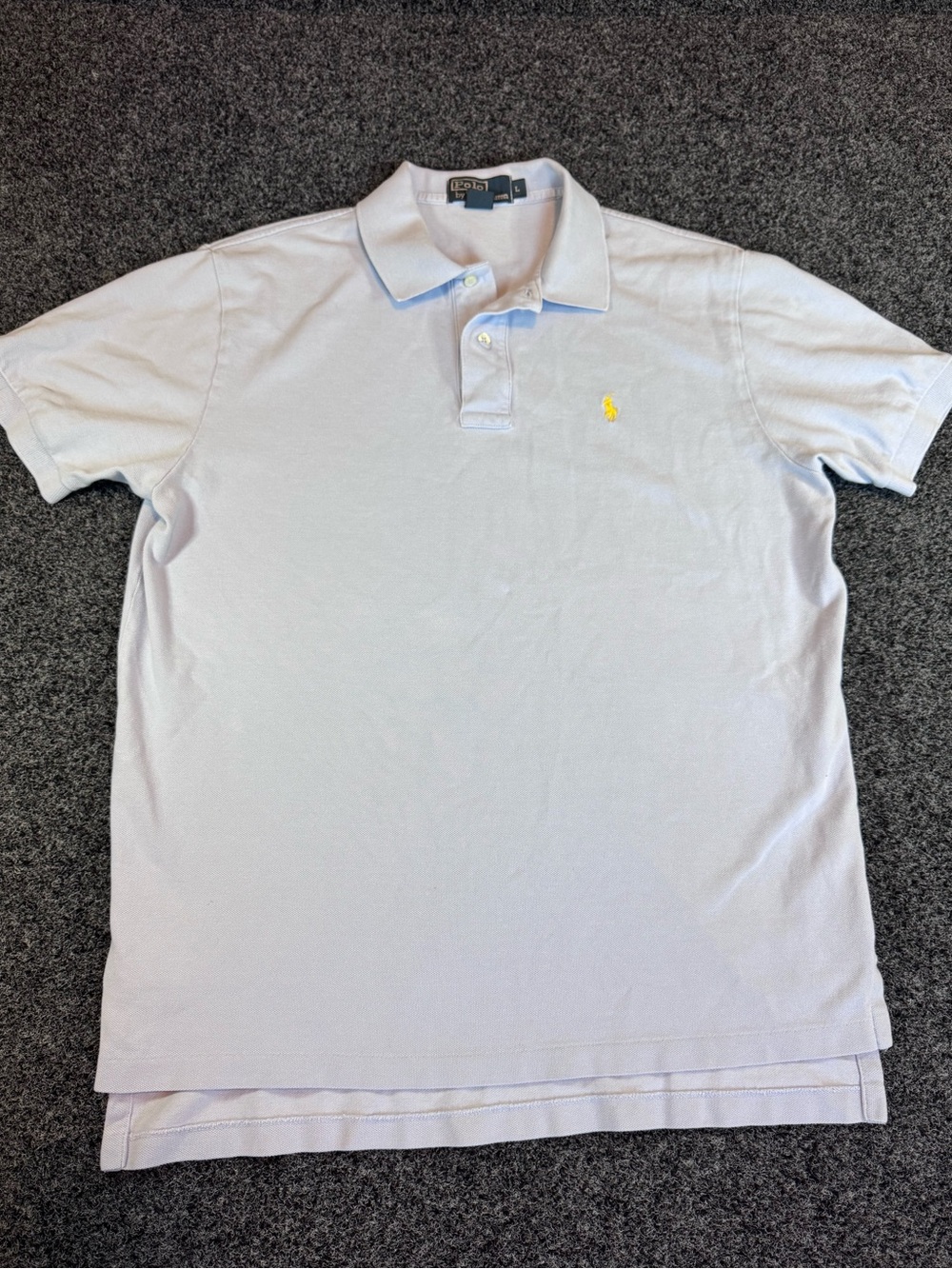 Ralph Lauren Men's Pale Blue Polo with Yellow Pony